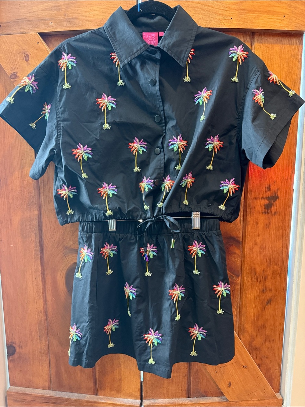 QUEEN OF SPARKLES palm tree skort and top